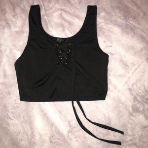 tie crop top from forever 21